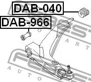 Febest DAB-040 - Сайлентблок, рычаг подвески колеса unicars.by