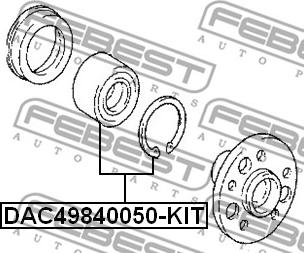 Febest DAC49840050-KIT - Комплект подшипника ступицы колеса unicars.by