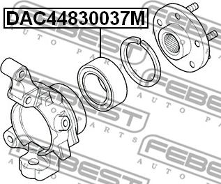 Febest DAC44830037M - Подшипник ступицы колеса unicars.by