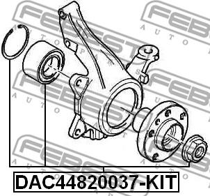 Febest DAC44820037-KIT - Комплект подшипника ступицы колеса unicars.by