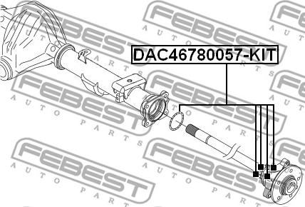 Febest DAC46780057-KIT - Комплект подшипника ступицы колеса unicars.by