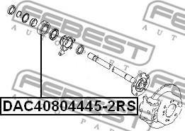 Febest DAC40804445-2RS - Подшипник ступицы колеса unicars.by