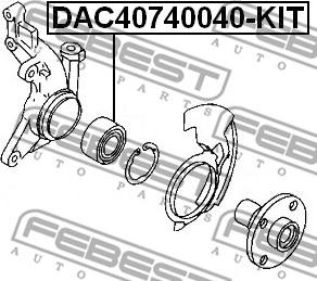 Febest DAC40740040-KIT - Комплект подшипника ступицы колеса unicars.by