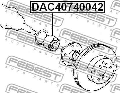 Febest DAC40740042 - Подшипник ступицы колеса unicars.by