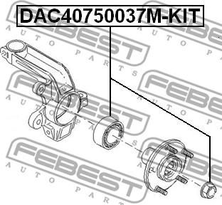 Febest DAC40750037M-KIT - Подшипник ступицы колеса unicars.by