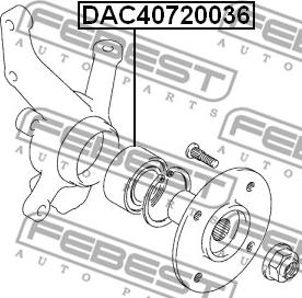 Febest DAC40720036 - Подшипник ступицы колеса unicars.by