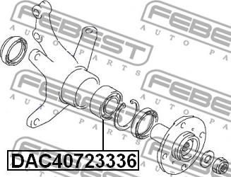 Febest DAC40723336 - Подшипник ступицы колеса unicars.by