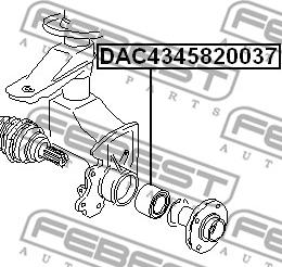 Febest DAC4345820037 - Подшипник ступицы колеса unicars.by