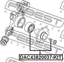 Febest DAC43820037-KIT - Комплект подшипника ступицы колеса unicars.by