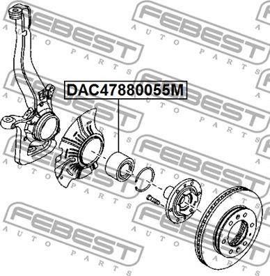 Febest DAC47880055M - Подшипник ступицы колеса unicars.by