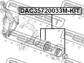 Febest DAC35720033M-KIT - Комплект подшипника ступицы колеса unicars.by