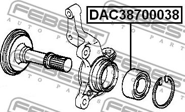 Febest DAC38700038 - Подшипник ступицы колеса unicars.by