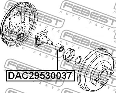 Febest DAC29530037 - Подшипник ступицы колеса unicars.by