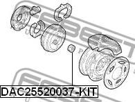 Febest DAC25520037-KIT - Комплект подшипника ступицы колеса unicars.by