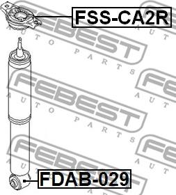 Febest FDAB-029 - Сайлентблок, стойка амортизатора unicars.by