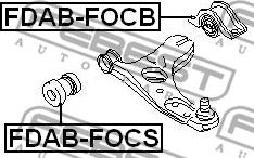 Febest FDAB-FOCB - Сайлентблок, рычаг подвески колеса unicars.by