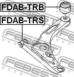 Febest FDAB-TRS - Сайлентблок, рычаг подвески колеса unicars.by