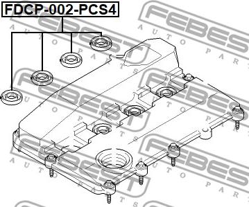 Febest FDCP-002-PCS4 - Прокладка, корпус форсунки unicars.by