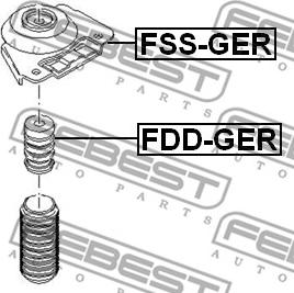 Febest FDD-GER - Отбойник, демпфер амортизатора unicars.by