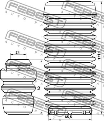 Febest FDSHB-FSTVIF-KIT - Пылезащитный комплект, амортизатор unicars.by