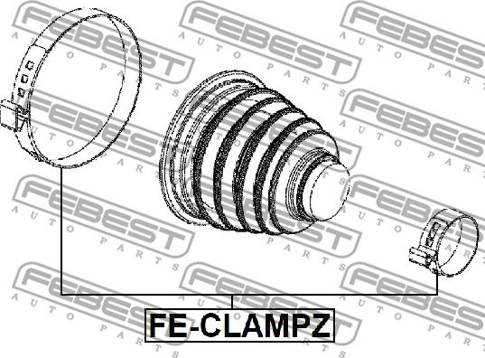 Febest FE-CLAMPZ - Зажимный хомут unicars.by