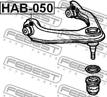 Febest HAB-050 - Сайлентблок, рычаг подвески колеса unicars.by