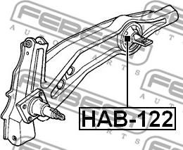 Febest HAB-122 - Сайлентблок, рычаг подвески колеса unicars.by