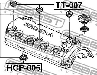 Febest HCP-006 - Уплотнительное кольцо, шахта свечи unicars.by