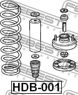 Febest HDB-001 - Отбойник, демпфер амортизатора unicars.by