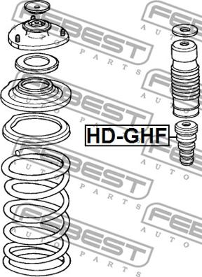 Febest HD-GHF - Отбойник, демпфер амортизатора unicars.by