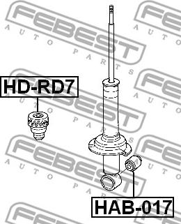 Febest HD-RD7 - Отбойник, демпфер амортизатора unicars.by