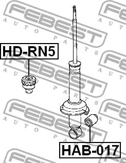 Febest HD-RN5 - Отбойник, демпфер амортизатора unicars.by