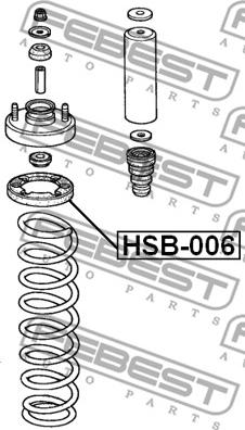 Febest HSB-006 - Опора стойки амортизатора, подушка unicars.by