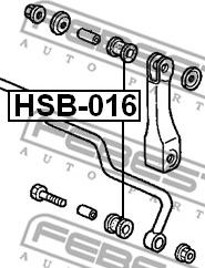 Febest HSB-016 - Подвеска, соединительная тяга стабилизатора unicars.by