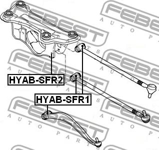 Febest HYAB-SFR1 - Сайлентблок, рычаг подвески колеса unicars.by