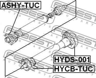 Febest HYCB-TUC - Подшипник карданного вала, центральная подвеска unicars.by