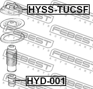 Febest HYD-001 - Отбойник, демпфер амортизатора unicars.by