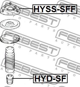 Febest HYD-SF - Отбойник, демпфер амортизатора unicars.by