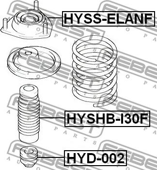 Febest HYSHB-I30F - Пыльник амортизатора, защитный колпак unicars.by