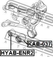 Febest KAB-037 - Сайлентблок, рычаг подвески колеса unicars.by