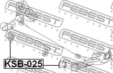 Febest KAB-025 - Сайлентблок балки моста unicars.by