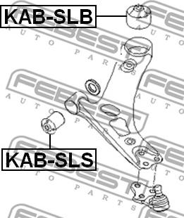 Febest KAB-SLS - Сайлентблок, рычаг подвески колеса unicars.by