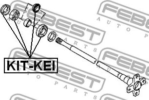 Febest KIT-KEI - Подшипник, приводной вал unicars.by