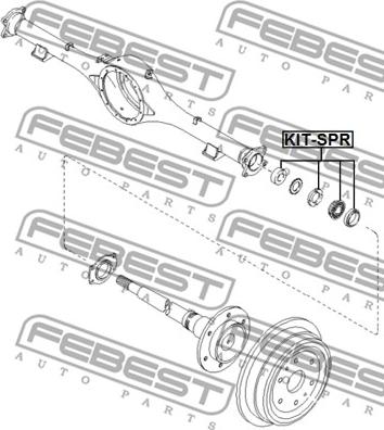 Febest KIT-SPR - Подшипник, приводной вал unicars.by