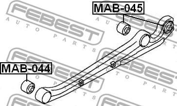 Febest MAB-044 - Сайлентблок, рычаг подвески колеса unicars.by