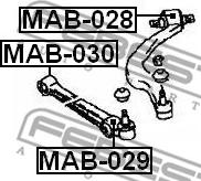 Febest MAB-030 - Сайлентблок, рычаг подвески колеса unicars.by