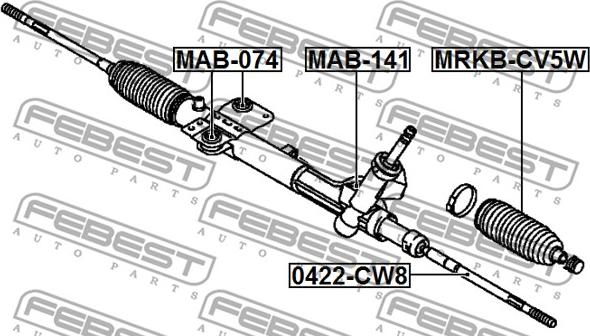 Febest MAB-141 - Подвеска, рулевое управление unicars.by