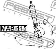 Febest MAB-115 - Сайлентблок, стойка амортизатора unicars.by