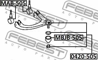 Febest MBJB-505 - Пыльник шаровой опоры unicars.by