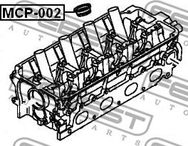 Febest MCP-002 - Уплотнительное кольцо, шахта свечи unicars.by